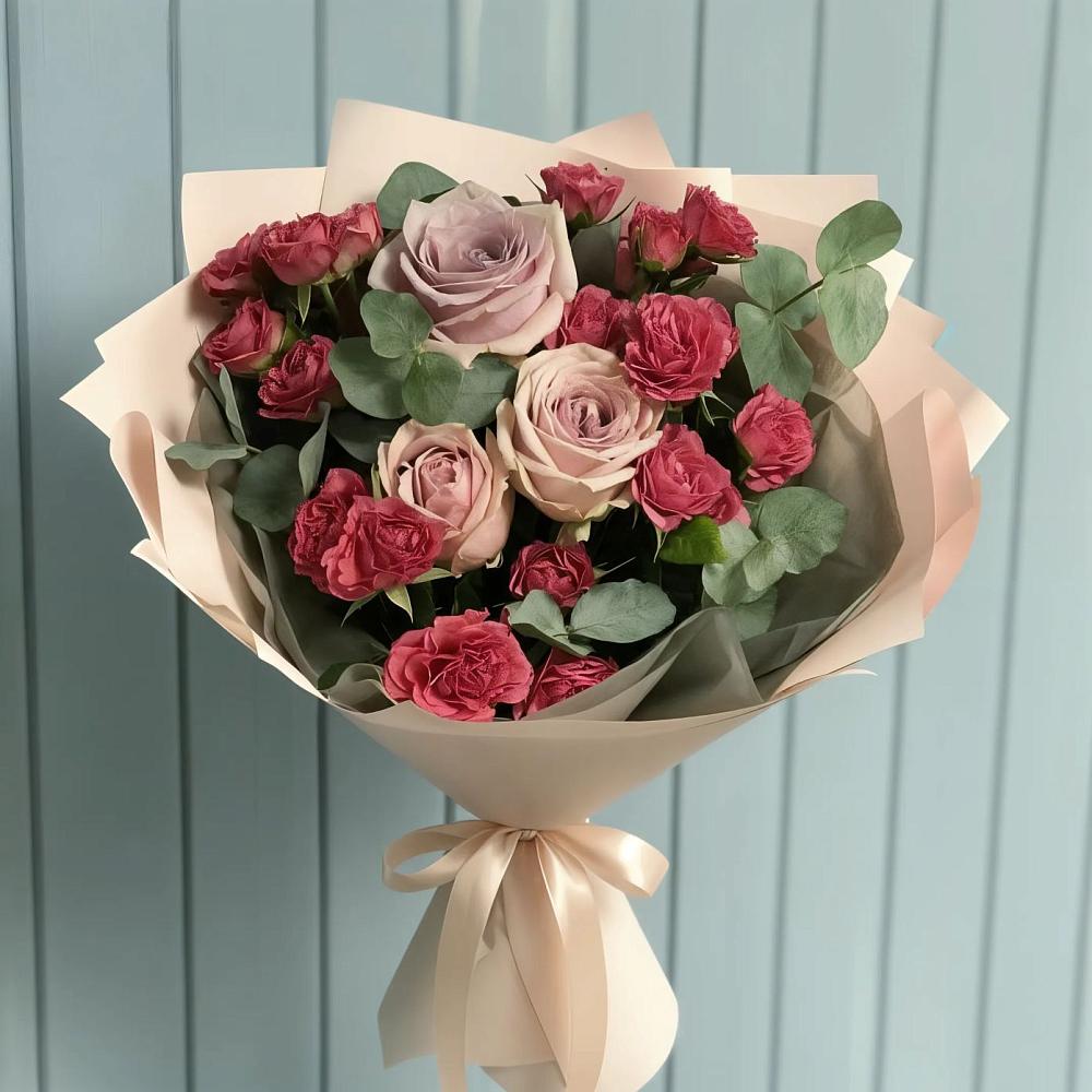 Букет цветов из: Гвоздики и Розы в Менделеевске