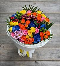 Букет цветов из:  Розы и Хризантемы в Менделеевске