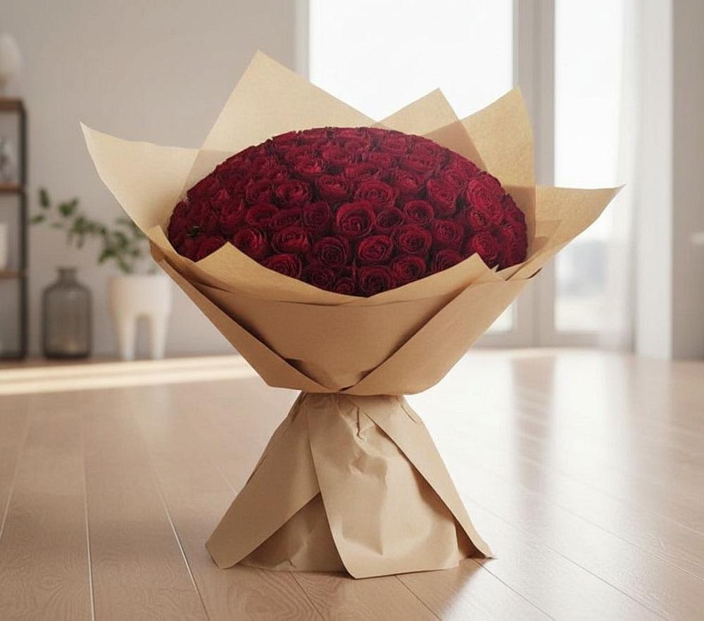 Букет 101 Красная роза в Менделеевске