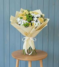 Букет цветов из:  Хризантемы и Розы в Менделеевске