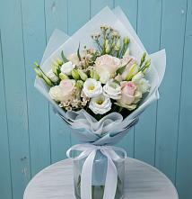 Букет цветов из:  Розы и Лизиантусы #REPLACE_PRED# Менделеевске