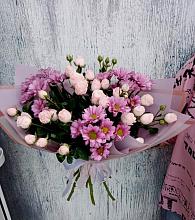 Букет цветов из:  Розы и Хризантемы #REPLACE_PRED# Менделеевске