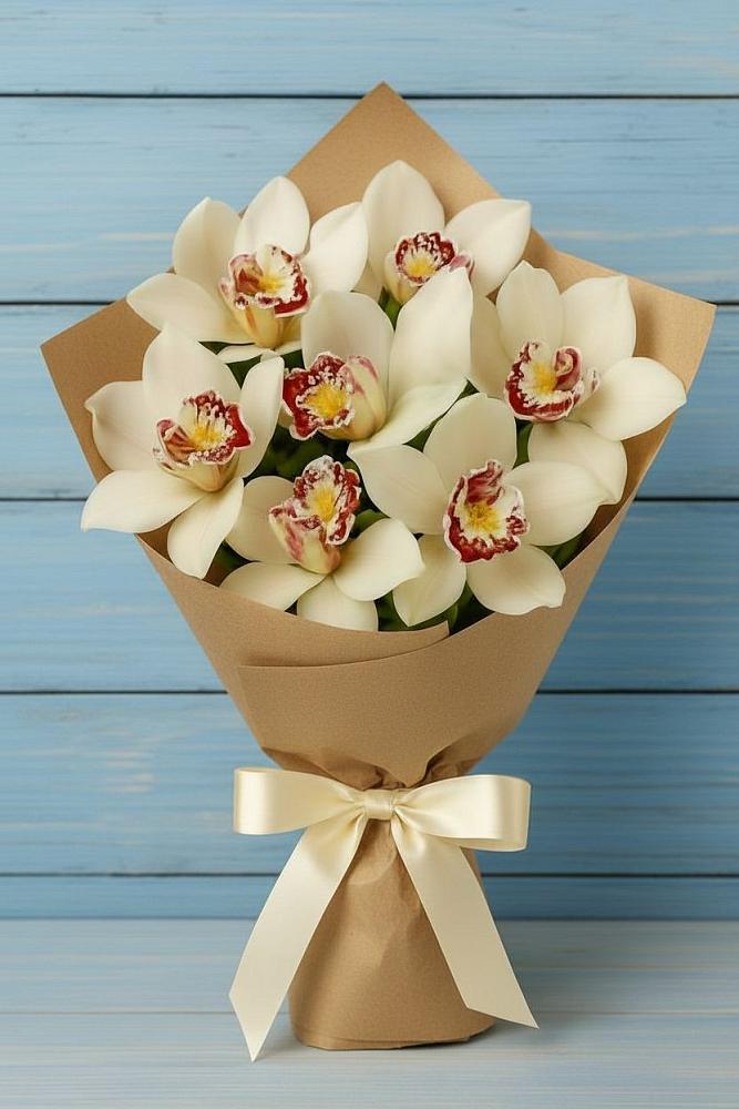 Букет цветов из: Орхидеи и Розы в Менделеевске